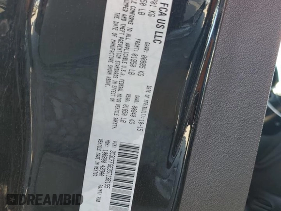 2016 FIAT 500e with VIN 3C3CFFGE3GT136155, listed as a Copart auction lot 63706515 with 39,581 mi miles and Salvage title. Bid and sale history available at DreamBid. Image 12.