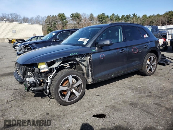 2022 Audi Q5 S line Prestige with VIN WA1FAAFY5N2055690, listed as a Copart auction lot 51058665 with 27,129 mi miles and Salvage Title. Bid and sale history available at carsss.com. Image 1.