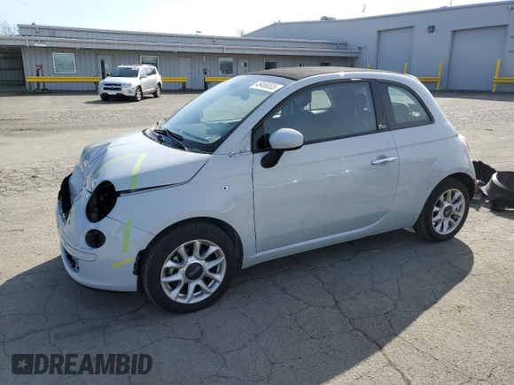 2017 FIAT 500 Pop z VIN 3C3CFFLR8HT544001, wystawiony jako Copart lot #49468035 z przebiegiem 57 079 mil mil oraz Szkoda całkowita • Salvage title. Historia ofert i sprzedaży dostępna na DreamBid. Obrazek 1.