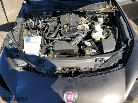 2017 FIAT 124 Spider Classica with VIN JC1NFAEK3H0102762, listed as a Copart auction lot 77466204 with 26,600 mi miles and Salvage Title. Bid and sale history available at carsss.com. Image 12.