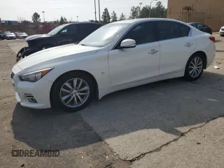 2015 Infiniti Q50 Sport with VIN JN1BV7AP5FM338254, listed as a Copart auction lot 43929335 with 119,056 mi miles and Salvage title. Bid and sale history available at DreamBid. Image 1.