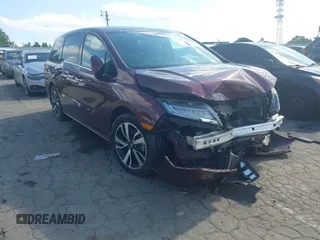2019 Honda Odyssey Elite with VIN 5FNRL6H98KB027441, listed as a IAAI auction lot 42201180 with 98,623 mi miles and . Bid and sale history available at DreamBid. Image 1.