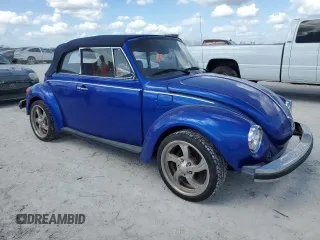 1979 Volkswagen Beetle with VIN 1592001349, listed as a Copart auction lot 76376084 with 27,250 mi miles and Salvage Title. Bid and sale history available at DreamBid. Image 4.