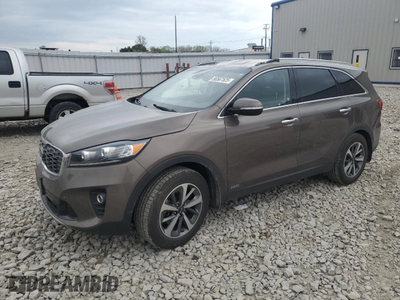 2019 Kia Sorento EX with VIN 5XYPHDA53KG502278, listed as a Copart auction lot 56567525 with 108,409 mi miles and Salvage title. Bid and sale history available at DreamBid. Image 1.