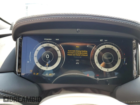2024 Aston Martin DB12 z VIN SCFRMFFW3RGL12944, wystawiony jako Copart lot #61053374 z przebiegiem 472 mil mil oraz Szkoda całkowita • Salvage title. Historia ofert i sprzedaży dostępna na DreamBid. Obrazek 9.