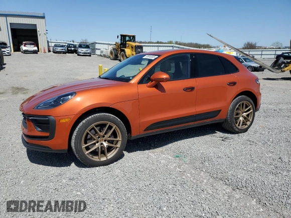 2025 Porsche Macan z VIN WP1AA2A59SLB01593, wystawiony jako Copart lot #50846695 z przebiegiem 5 487 mil mil oraz Szkoda całkowita • Salvage title. Historia ofert i sprzedaży dostępna na DreamBid. Obrazek 1.