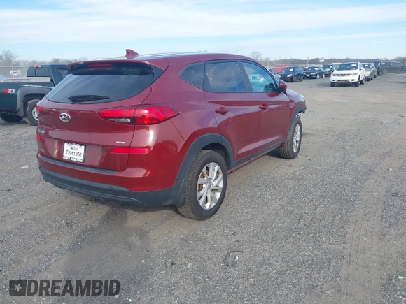 2020 Hyundai Tucson SE with VIN KM8J2CA41LU253693, listed as a IAAI auction lot 41602023 with 39,460 mi miles. Bid and sale history available at carsss.com. Image 4.
