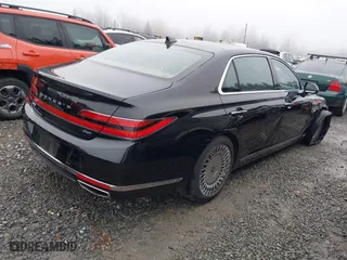 2022 Genesis G90 3.3T Premium with VIN KMTF34PA5NU096328, listed as a IAAI auction lot 41344972 with 6,923 mi miles. Bid and sale history available at carsss.com. Image 4.