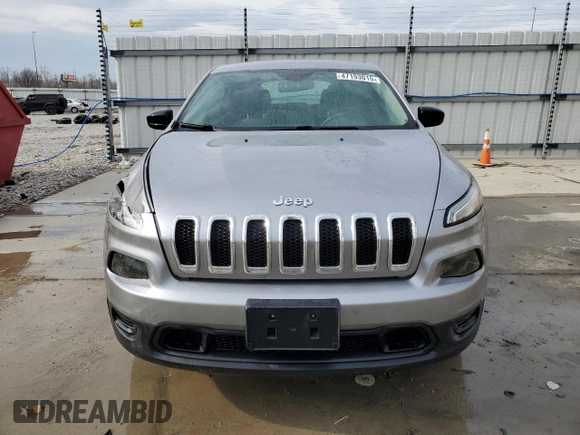 2017 Jeep Cherokee Sport with VIN 1C4PJMAB4HD220913, listed as a Copart auction lot 47193015 with 153,086 mi miles and Salvage Title. Bid and sale history available at carsss.com. Image 5.