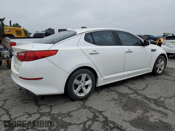 2015 Kia Optima LX z VIN KNAGM4A7XF5646760, wystawiony jako Copart lot #60365405 z przebiegiem 85 291 mil mil oraz Czysty tytuł • Clean title. Historia ofert i sprzedaży dostępna na DreamBid. Obrazek 3.