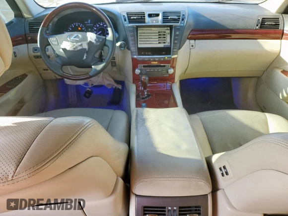 2011 Lexus LS 460 with VIN JTHBL5EF1B5102521, listed as a Copart auction lot 51530065 with Not provided miles and Salvage title. Bid and sale history available at DreamBid. Image 8.