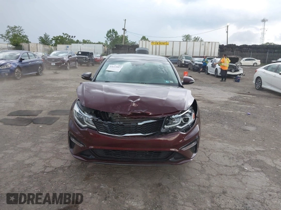 2019 Kia Optima LX with VIN 5XXGT4L36KG377856, listed as a IAAI auction lot 42615007 with 37,647 mi miles and . Bid and sale history available at DreamBid. Image 6.