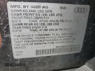 2024 Audi Q5 Premium Plus z VIN WA1BBAFY5R2027549, wystawiony jako Copart lot #55025835 z przebiegiem 31 779 mil mil oraz Szkoda całkowita • Salvage title. Historia ofert i sprzedaży dostępna na DreamBid. Obrazek 14.