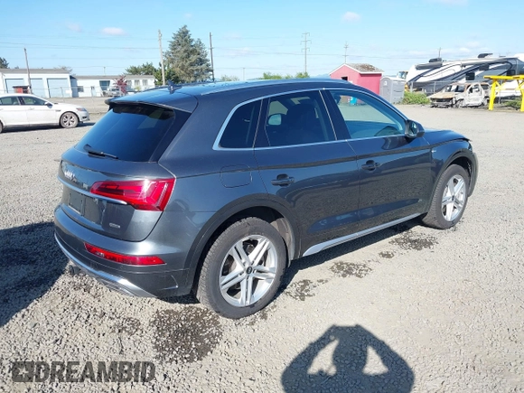 2021 Audi Q5 Premium with VIN WA1G2AFY4M2044986, listed as a IAAI auction lot 42073573 with 58,388 mi miles and . Bid and sale history available at DreamBid. Image 4.