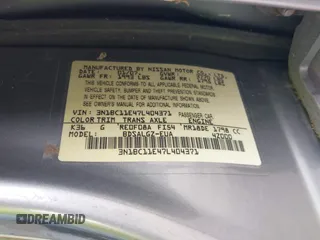 2007 Nissan Versa SL with VIN 3N1BC11E47L404371, listed as a IAAI auction lot 40309667 with 131,954 mi miles and . Bid and sale history available at DreamBid. Image 9.