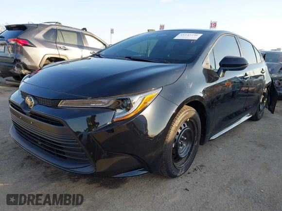 2025 Toyota Corolla LE with VIN 5YFB4MDE6SP235537, listed as a IAAI auction lot 41545296 with 1,380 mi miles. Bid and sale history available at carsss.com. Image 2.