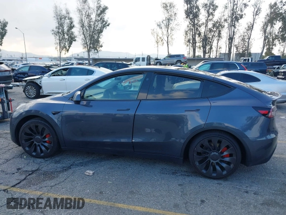 2023 Tesla Model Y Performance with VIN 7SAYGDEF6PF837174, listed as a IAAI auction lot 41436629 with 22,799 mi miles and . Bid and sale history available at DreamBid. Image 15.