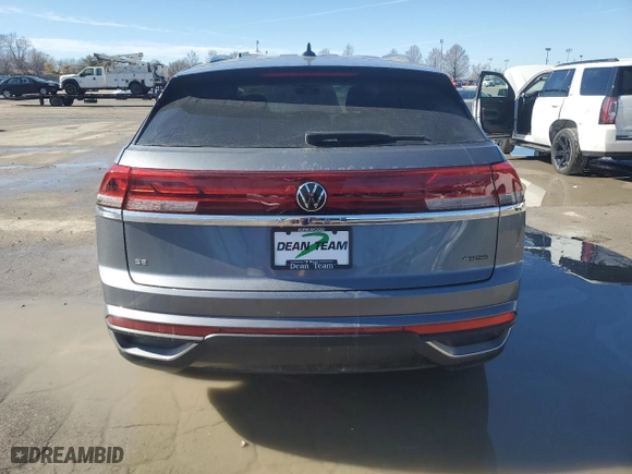 2024 Volkswagen Atlas Cross Sport 2.0T SE with VIN 1V2LE2CAXRC257420, listed as a Copart auction lot 44752985 with 0 mi miles and Salvage Title. Bid and sale history available at carsss.com. Image 6.
