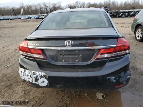 2015 Honda Civic Sedan LX with VIN 19XFB2F59FE259055, listed as a Copart auction lot 44831404 with 118,292 mi miles and Salvage Title. Bid and sale history available at carsss.com. Image 6.
