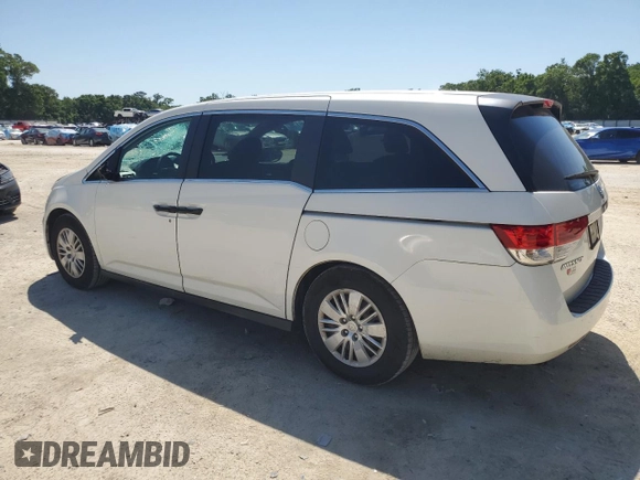 2015 Honda Odyssey LX with VIN 5FNRL5H27FB054746, listed as a Copart auction lot 53023405 with 96,548 mi miles and Salvage Title. Bid and sale history available at DreamBid. Image 2.