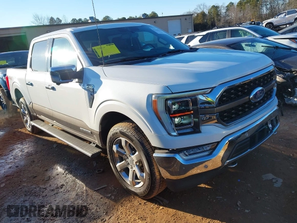 2022 Ford F-150 XL with VIN 1FTFW1ED5NFA02843, listed as a IAAI auction lot 41336268 with 35,066 mi miles. Bid and sale history available at carsss.com. Image 1.