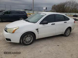 2008 Ford Focus SE with VIN 1FAHP35N08W266007, listed as a Copart auction lot 51103665 with 200,477 mi miles and Salvage Title. Bid and sale history available at carsss.com. Image 1.