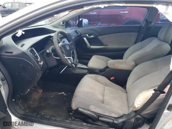 2014 Honda Civic Coupe LX with VIN 2HGFG3B53EH520813, listed as a Copart auction lot 51123865 with 0 mi miles and Salvage Title. Bid and sale history available at carsss.com. Image 7.