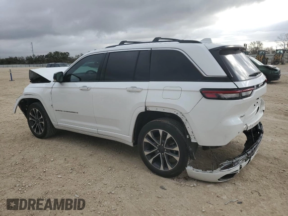2022 Jeep Grand Cherokee Overland z VIN 1C4RJHDG9N8617593, wystawiony jako Copart lot #84834794 z przebiegiem 38 434 mil mil oraz Szkoda całkowita • Salvage title. Historia ofert i sprzedaży dostępna na DreamBid. Obrazek 2.