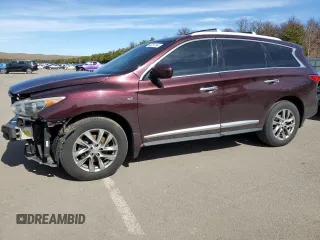 2014 Infiniti QX60 with VIN 5N1AL0MM4EC555706, listed as a Copart auction lot 88027015 with 137,429 mi miles and Salvage Title. Bid and sale history available at carsss.com. Image 1.