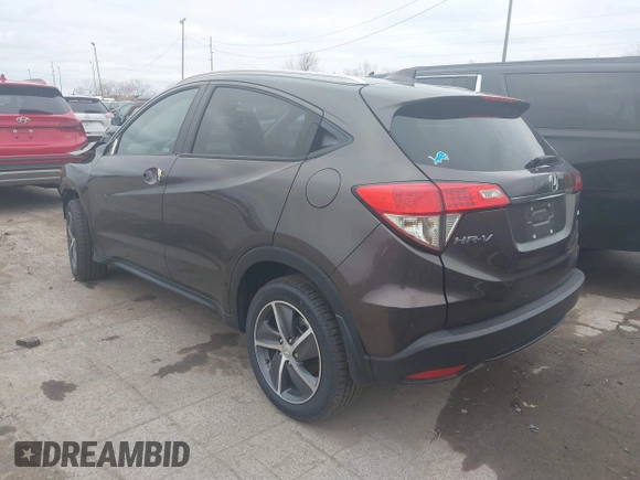 2021 Honda HR-V EX with VIN 3CZRU6H54MM726181, listed as a IAAI auction lot 41807317 with 51,957 mi miles. Bid and sale history available at carsss.com. Image 3.