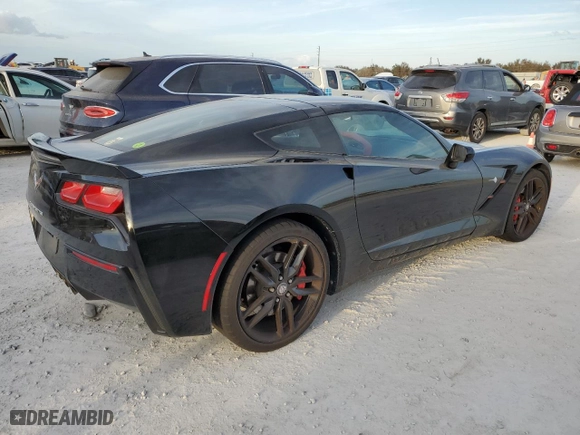 2015 Chevrolet Corvette Stingray Z51 3LT with VIN 1G1YL2D74F5119235, listed as a Copart auction lot 76189954 with 0 mi miles and Salvage Title. Bid and sale history available at carsss.com. Image 3.