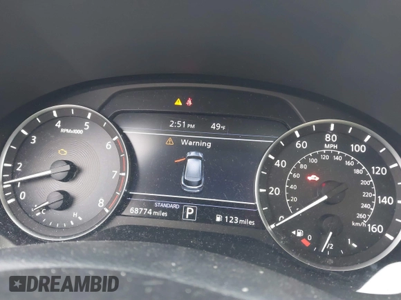 2019 Infiniti QX50 Essential with VIN 3PCAJ5M11KF143075, listed as a IAAI auction lot 41541430 with 68,774 mi miles and . Bid and sale history available at DreamBid. Image 7.