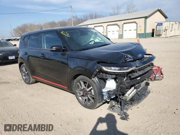2021 Kia Soul Turbo with VIN KNDJ53AFXM7126597, listed as a Copart auction lot 48763885 with Not Provided miles and Salvage Title. Bid and sale history available at DreamBid. Image 4.