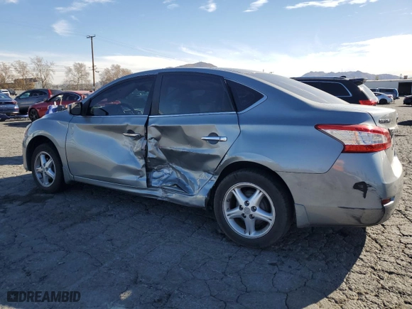 2014 Nissan Sentra S with VIN 3N1AB7AP8EL691665, listed as a Copart auction lot 89200385 with 127,581 mi miles and Salvage Title. Bid and sale history available at carsss.com. Image 2.