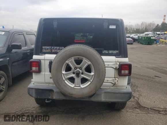 2019 Jeep Wrangler Unlimited Sport with VIN 1C4HJXDG0KW506153, listed as a Copart auction lot 42191625 with 81,954 mi miles and Salvage title. Bid and sale history available at DreamBid. Image 6.