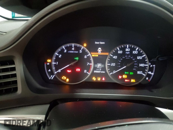 2019 Acura ILX Premium with VIN 19UDE2F77KA007979, listed as a Copart auction lot 57362435 with 90,607 mi miles and Salvage title. Bid and sale history available at DreamBid. Image 9.