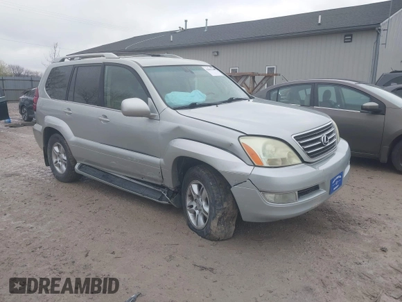 2003 Lexus GX 470 with VIN JTJBT20X030022624, listed as a IAAI auction lot 42001140 with 231,859 mi miles and . Bid and sale history available at carsss.com. Image 1.