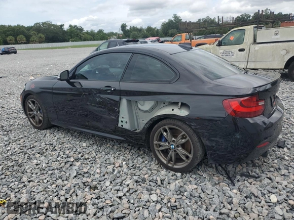 2015 BMW 2 Series M235i with VIN WBA1J7C55FV289435, listed as a Copart auction lot 59089955 with 122,328 mi miles and Salvage title. Bid and sale history available at DreamBid. Image 2.