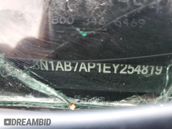 2014 Nissan Sentra SV with VIN 3N1AB7AP1EY254819, listed as a Copart auction lot 51493125 with 73,558 mi miles and Salvage Title. Bid and sale history available at DreamBid. Image 14.