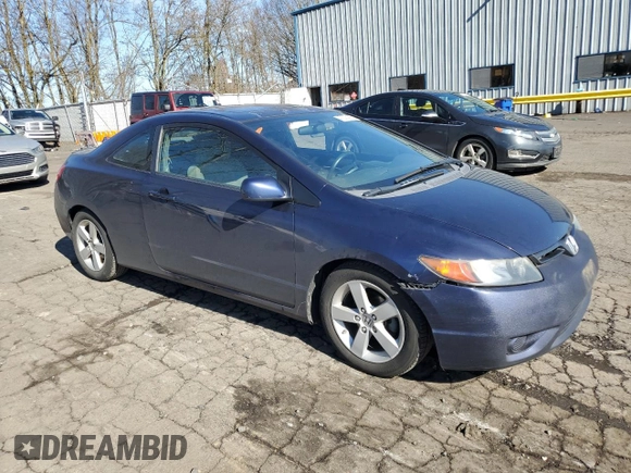 2008 Honda Civic Cpe EX with VIN 2HGFG12888H529980, listed as a Copart auction lot 47236485 with 203,192 mi miles and Salvage Title. Bid and sale history available at carsss.com. Image 4.