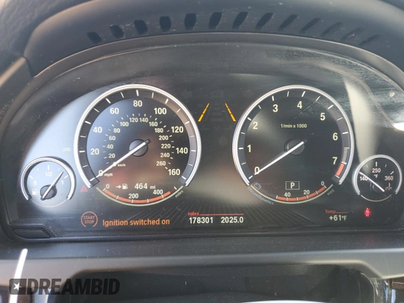 2015 BMW X5 sDrive35i with VIN 5UXKR2C55F0H36539, listed as a Copart auction lot 48227375 with 178,301 mi miles and Clean Title. Bid and sale history available at carsss.com. Image 9.