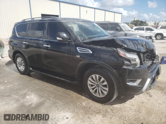2021 Nissan Armada SV with VIN JN8AY2ACXM9146249, listed as a Copart auction lot 76587094 with 53,812 mi miles and Salvage Title. Bid and sale history available at carsss.com. Image 4.