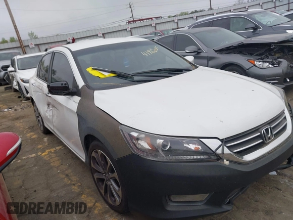 2014 Honda Accord Sport with VIN 1HGCR2F56EA191623, listed as a IAAI auction lot 41922015 with 173,927 mi miles and . Bid and sale history available at carsss.com. Image 1.