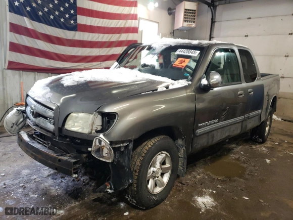 2005 Toyota Tundra SR5 with VIN 5TBBT44165S468421, listed as a Copart auction lot 44428845 with 0 mi miles and Salvage Title. Bid and sale history available at carsss.com. Image 1.