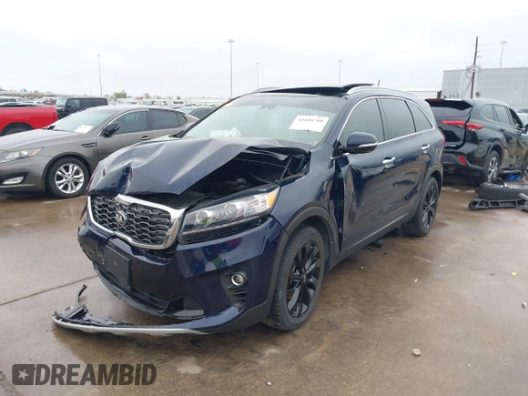2020 Kia Sorento EX V6 with VIN 5XYPH4A5XLG677628, listed as a IAAI auction lot 41106780 with 62,374 mi miles. Bid and sale history available at carsss.com. Image 2.