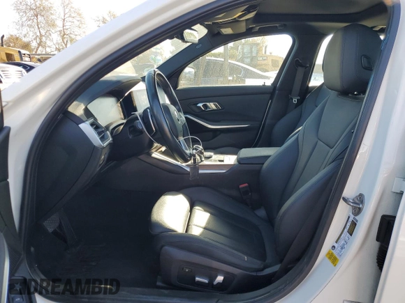 2019 BMW 3 Series 330i with VIN 3MW5R1J51K8B02795, listed as a Copart auction lot 88253725 with 47,945 mi miles and Salvage Title. Bid and sale history available at carsss.com. Image 7.