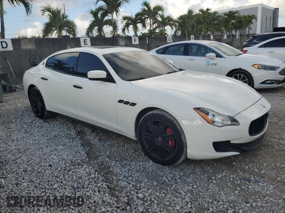 2014 Maserati Quattroporte S Q4 z VIN ZAM56RRA6E1097495, wystawiony jako Copart lot #56011895 z przebiegiem 98 369 mil mil oraz Czysty tytuł • Clean title. Historia ofert i sprzedaży dostępna na DreamBid. Obrazek 4.