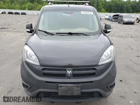 2017 Ram ProMaster City Cargo Tradesman with VIN ZFBERFABXH6H30480, listed as a Copart auction lot 64974914 with 156,482 mi miles and Salvage Title. Bid and sale history available at DreamBid. Image 5.