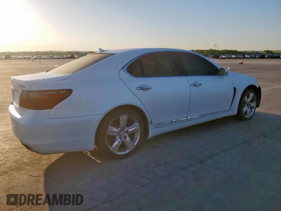 2011 Lexus LS 460 with VIN JTHBL5EF1B5102521, listed as a Copart auction lot 51530065 with Not provided miles and Salvage title. Bid and sale history available at DreamBid. Image 3.
