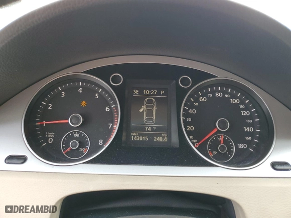 2010 Volkswagen CC Sport with VIN WVWML7AN9AE516101, listed as a Copart auction lot 50011075 with 143,015 mi miles and Salvage Title. Bid and sale history available at carsss.com. Image 9.